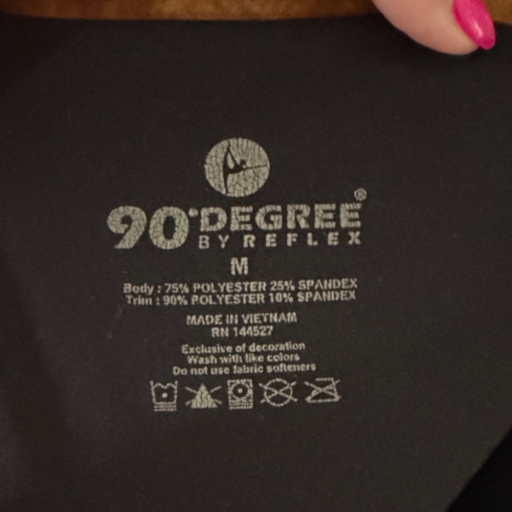 90 Degree by Reflex Black Active Yoga Pants- M